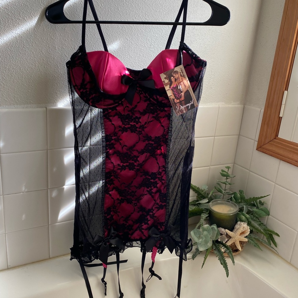 dreamgirl hot pink bustier dress